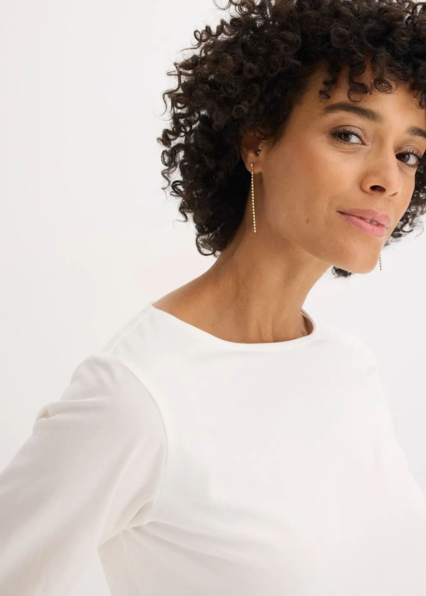 T-shirt à manches longues en popeline