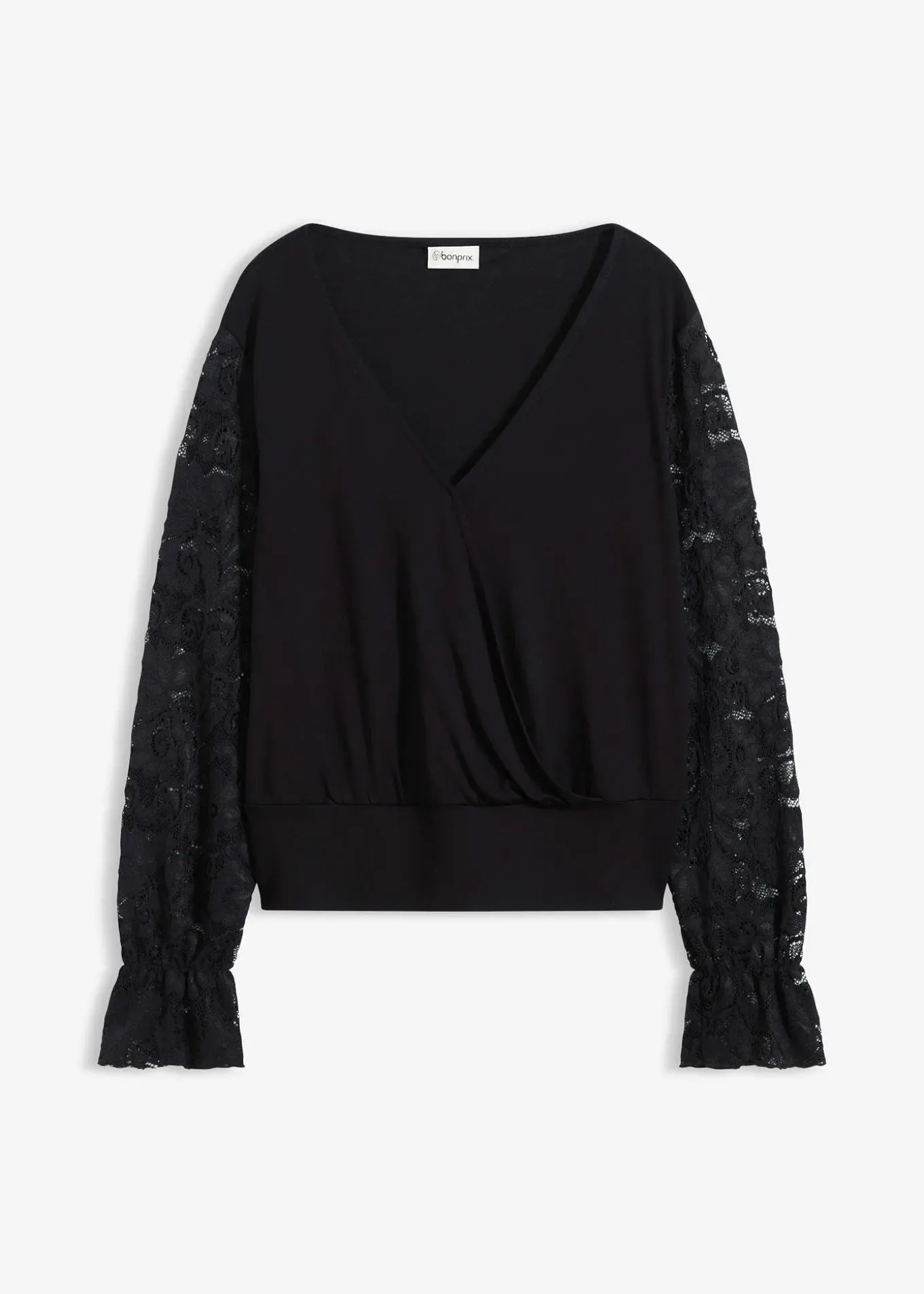 T-shirt à manches longues en dentelle