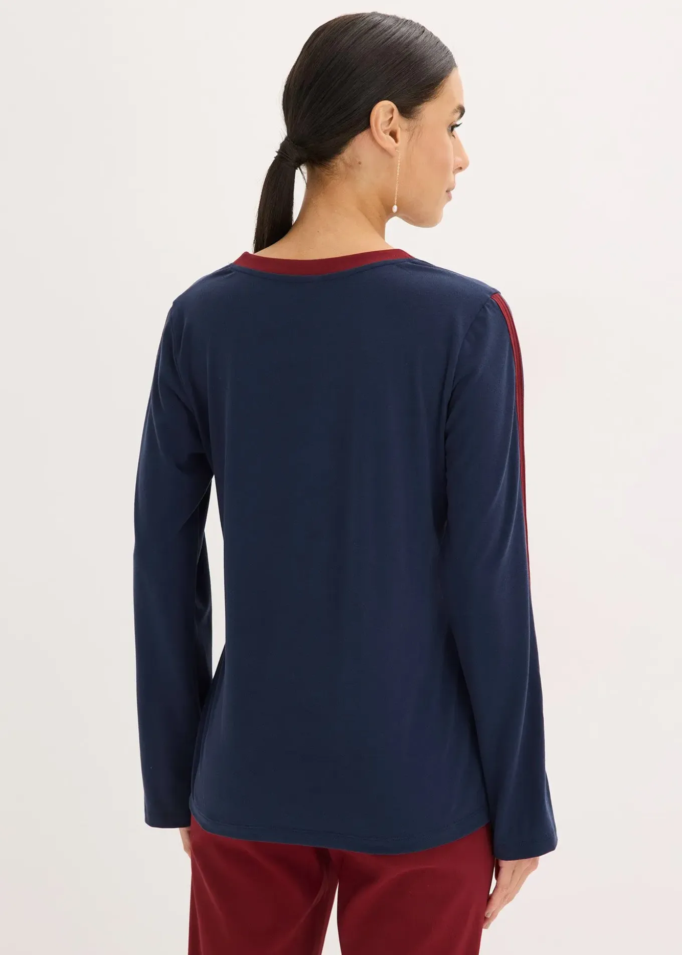 T-shirt à manches longues fendues