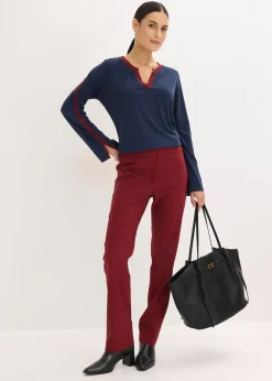 T-shirt à manches longues fendues