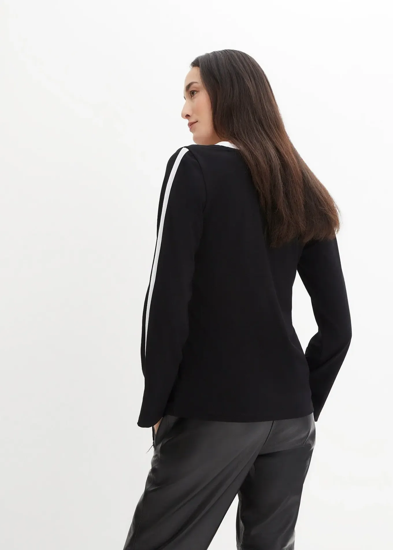 T-shirt à manches longues fendues