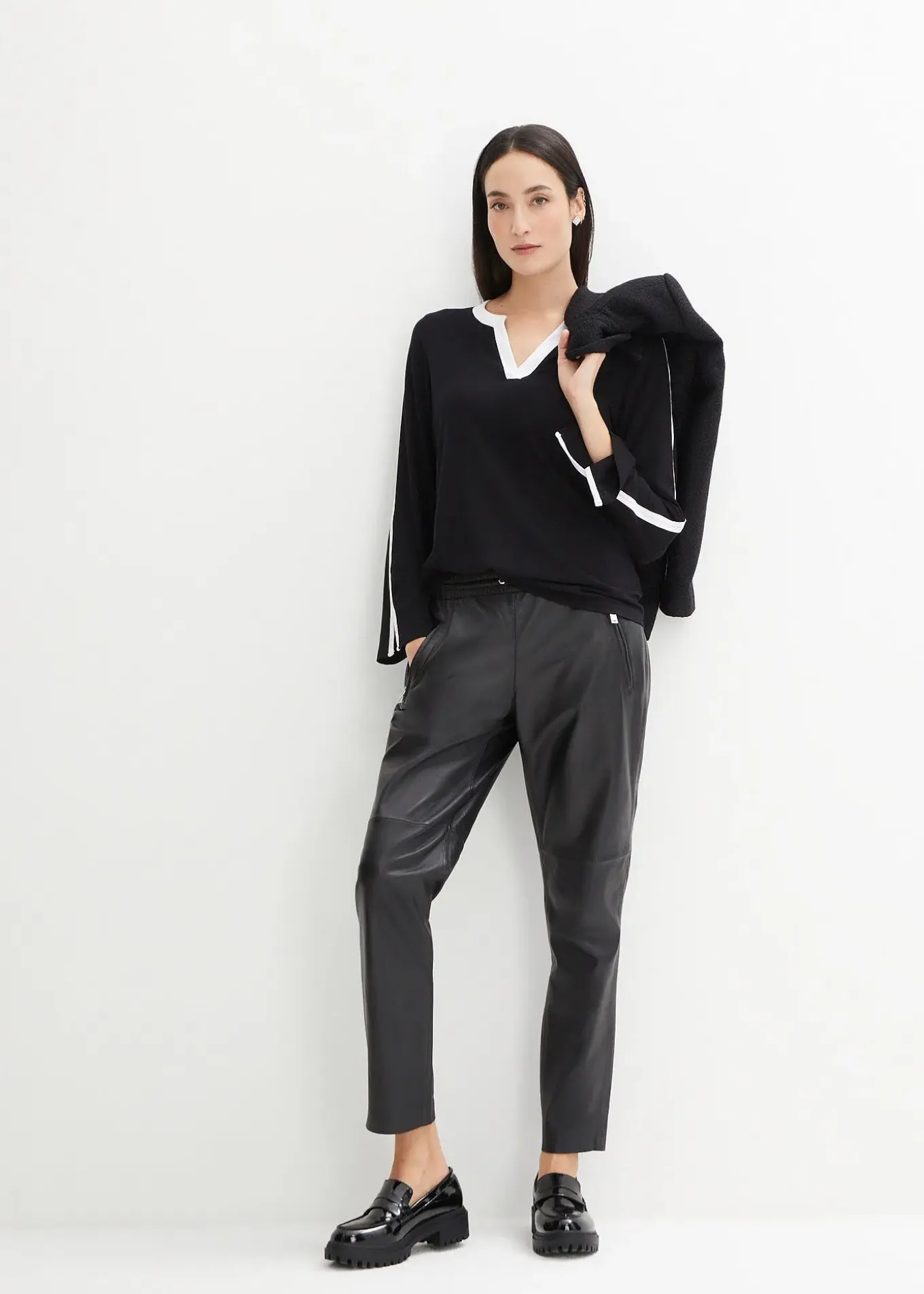 T-shirt à manches longues fendues