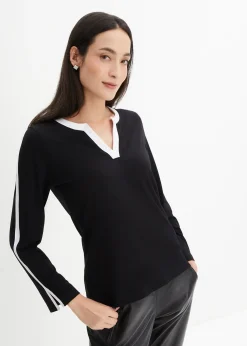 T-shirt à manches longues fendues