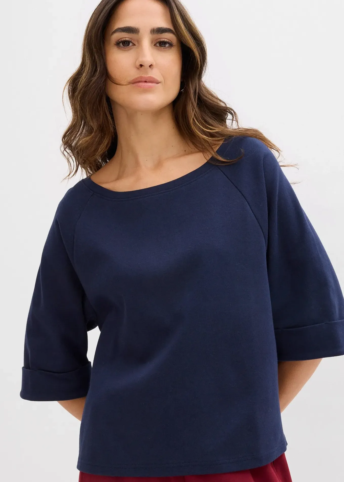 T-shirt à manches raglan en coton épais