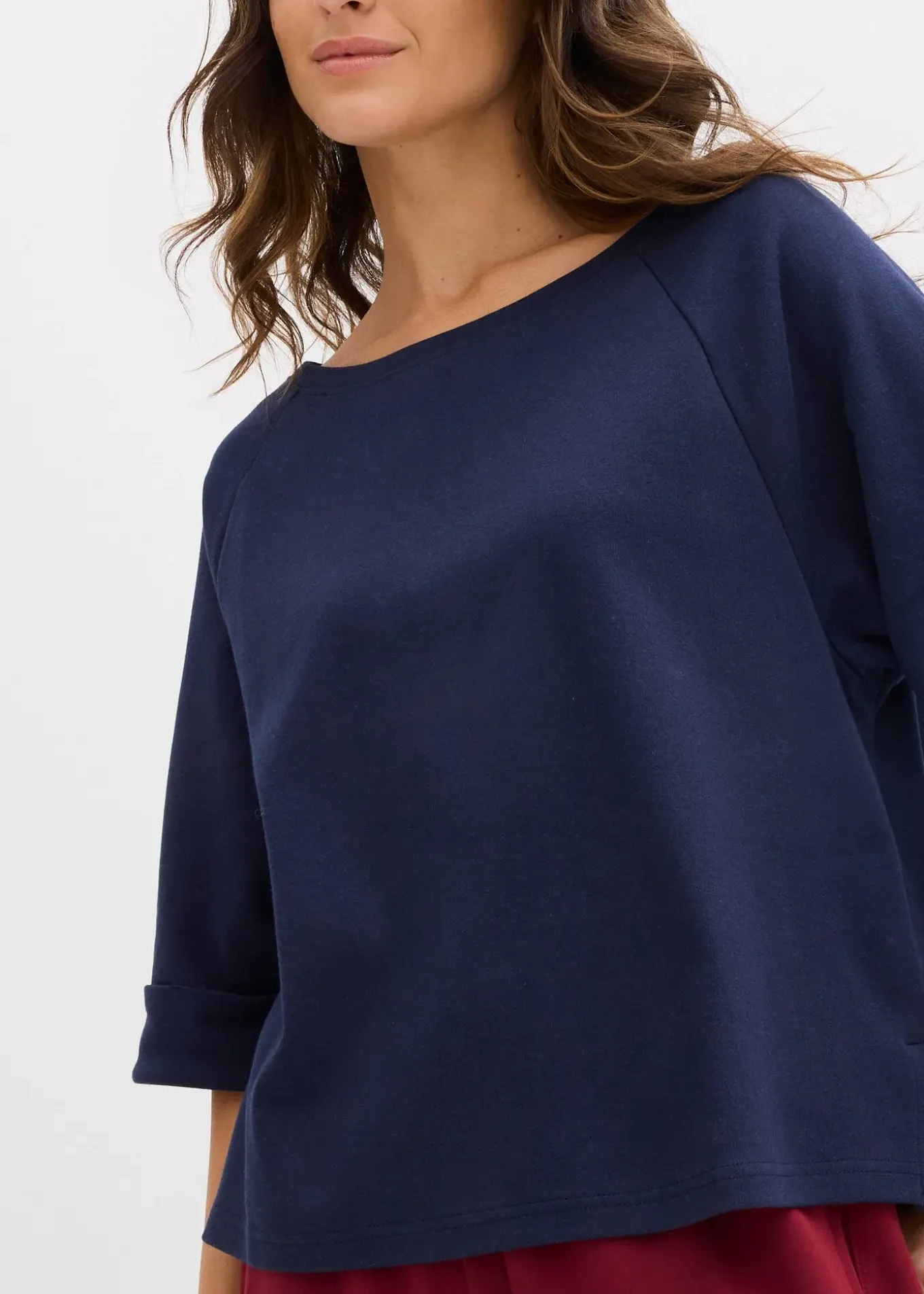 T-shirt à manches raglan en coton épais