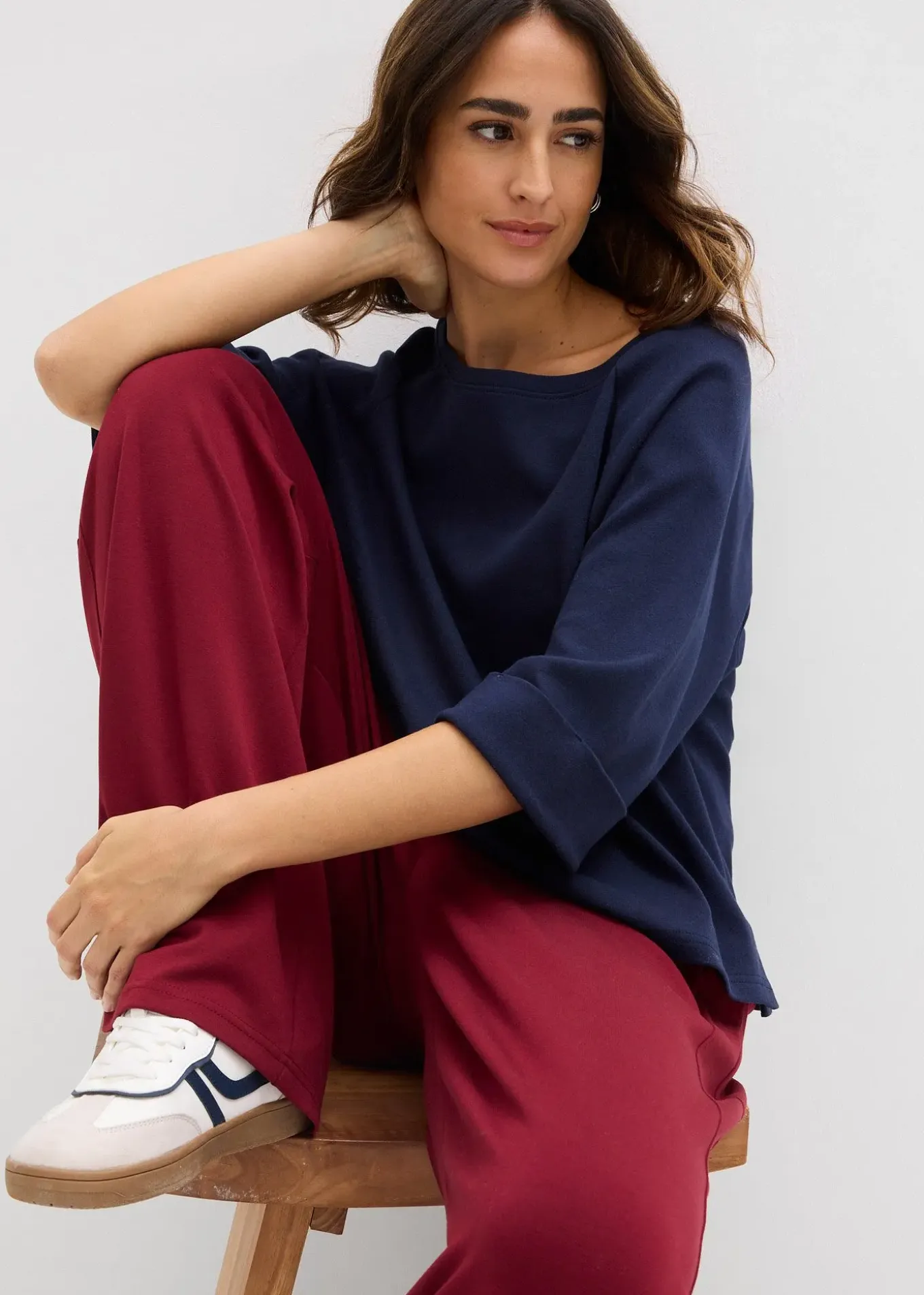 T-shirt à manches raglan en coton épais