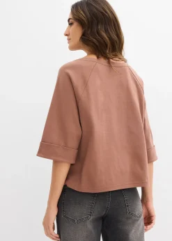 T-shirt à manches raglan en coton épais