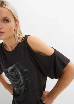 T-shirt à épaules dénudées en viscose
