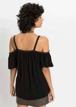 T-shirt à épaules dénudées en viscose douce