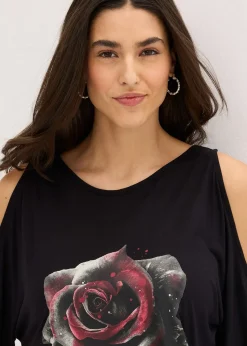 T-shirt à épaules dénudées en viscose