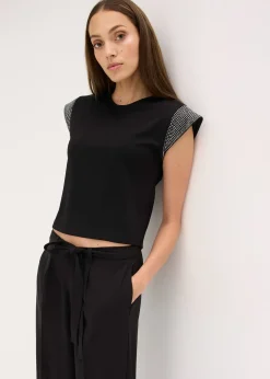 T-shirt à épaulettes