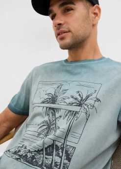 T-shirt aspect délavé en coton