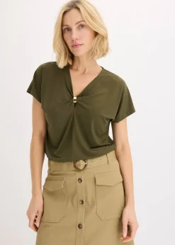 T-shirt avec anneau décoratif