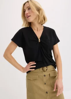 T-shirt avec anneau décoratif