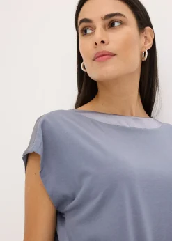 T-shirt avec bordure en satin