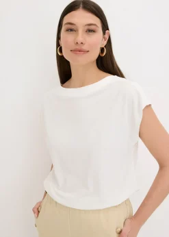 T-shirt avec bordure en satin