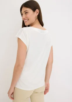 T-shirt avec bordure en satin