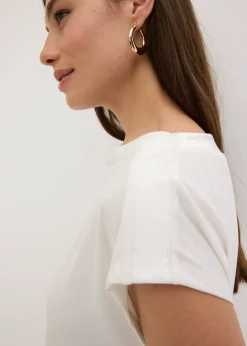 T-shirt avec bordure en satin