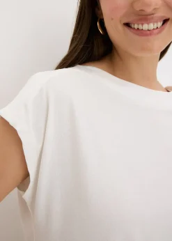 T-shirt avec bordure en satin