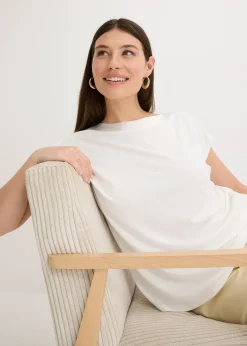 T-shirt avec bordure en satin