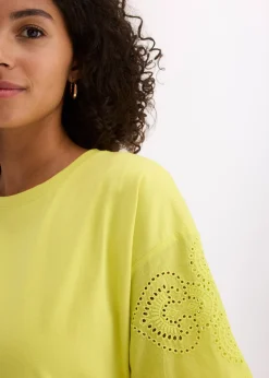 T-shirt avec broderies anglaises