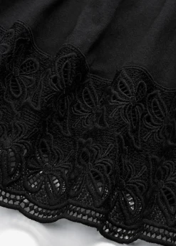 T-shirt avec décolleté en dentelle