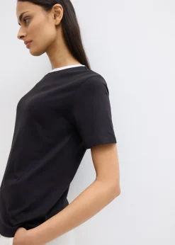 T-shirt avec détail contrastant