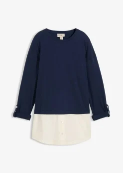 T-shirt avec empiècement chemisier