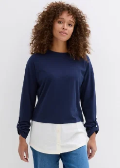 T-shirt avec empiècement chemisier