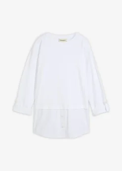 T-shirt avec empiècement chemisier