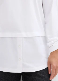 T-shirt avec empiècement chemisier