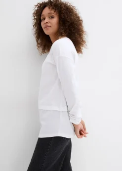 T-shirt avec empiècement chemisier