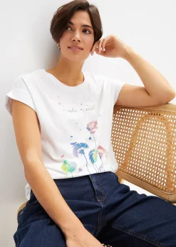 T-shirt avec fleurs de pissenlit