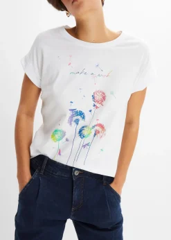 T-shirt avec fleurs de pissenlit