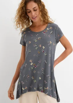 T-shirt avec papillons en viscose