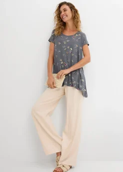 T-shirt avec papillons en viscose