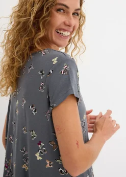 T-shirt avec papillons en viscose