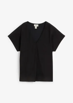 T-shirt avec soie et empiècement tissé