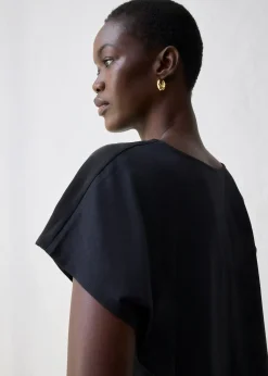 T-shirt avec soie et empiècement tissé