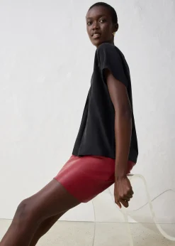 T-shirt avec soie et empiècement tissé