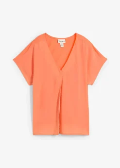 T-shirt avec soie et empiècement tissé