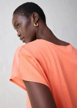 T-shirt avec soie et empiècement tissé