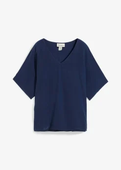 T-shirt avec soie et empiècement tissé