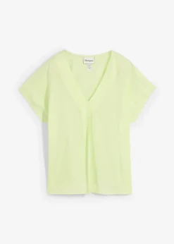 T-shirt avec soie et empiècement tissé