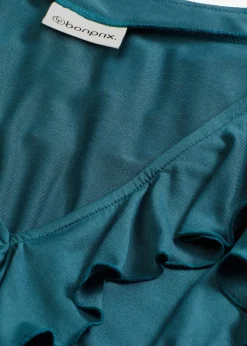 T-shirt avec volants en modal mélangé