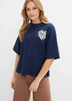 T-shirt boxy en coton épais