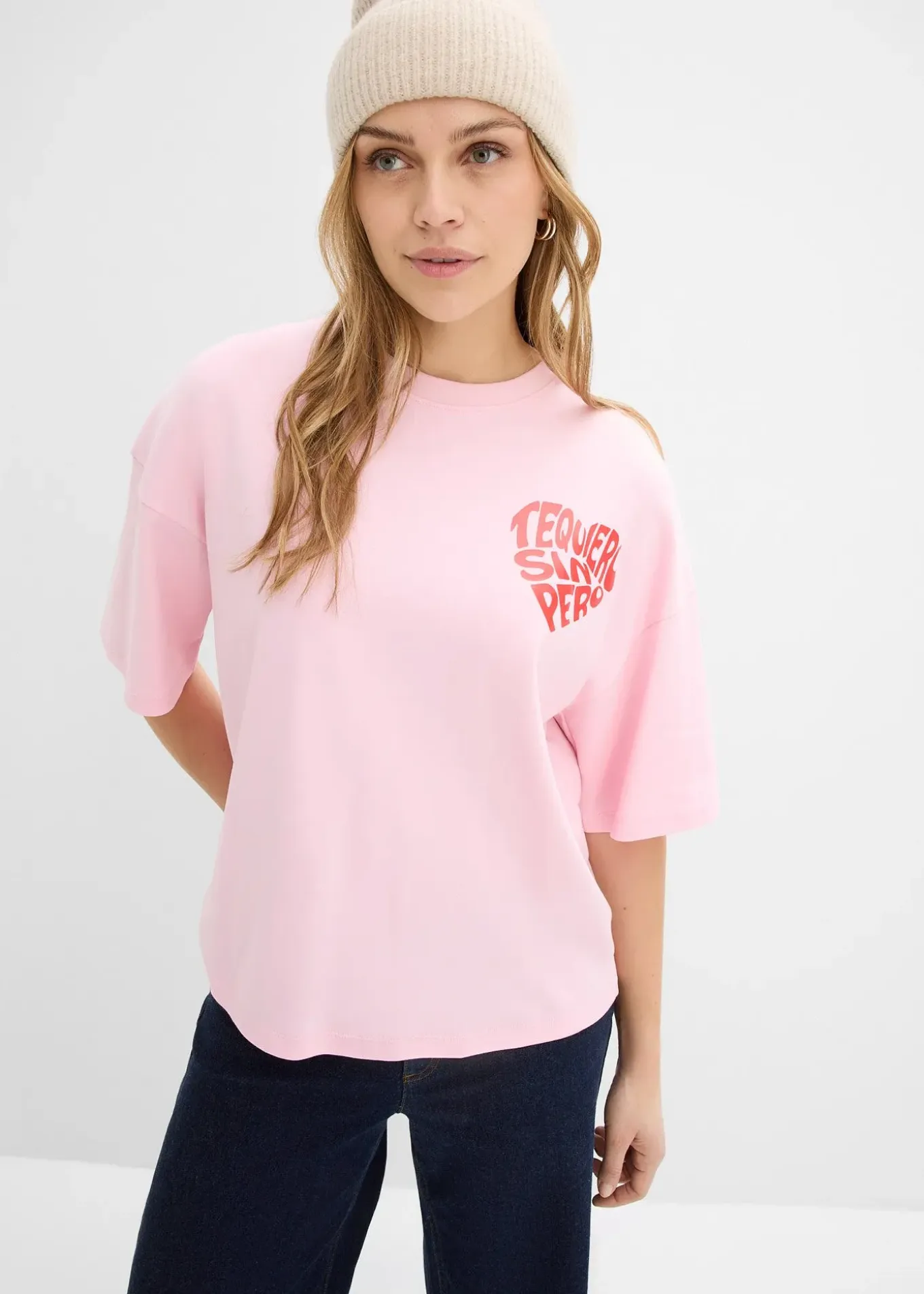 T-shirt boxy en coton épais