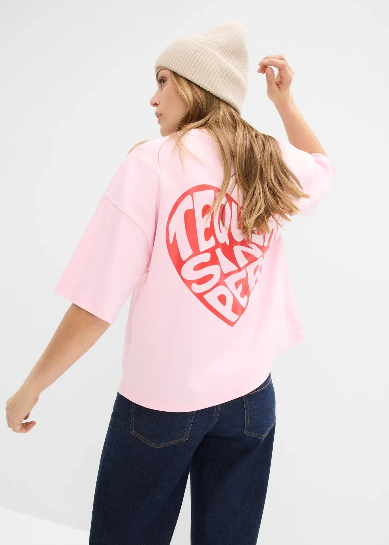 T-shirt boxy en coton épais