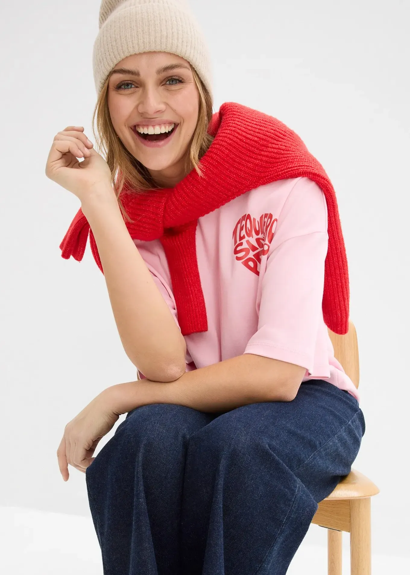 T-shirt boxy en coton épais