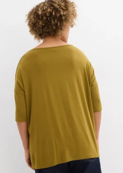 T-shirt boxy en viscose extensible